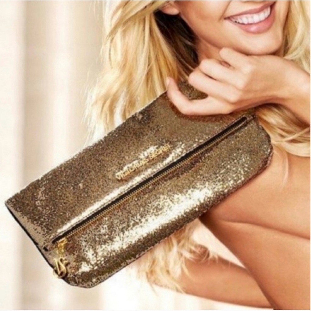 Victoria’s Secret Gold Sequin Clutch